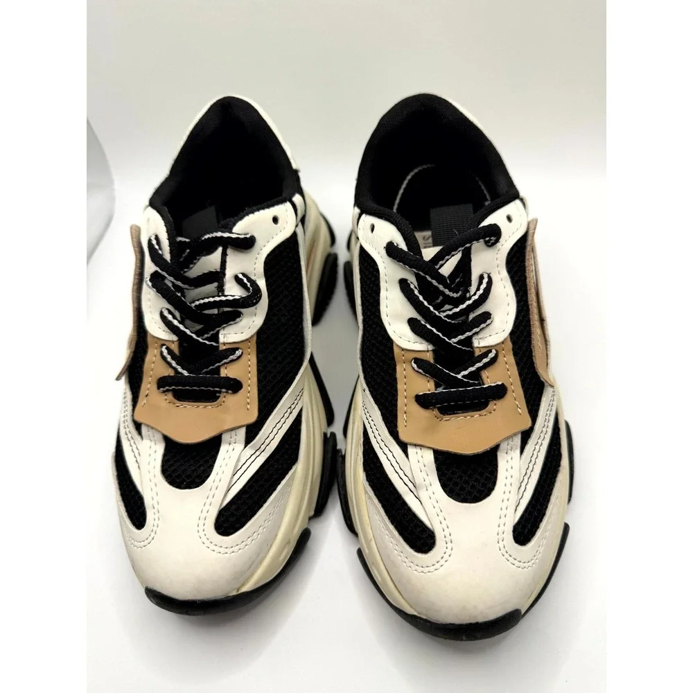 Steve Madden Possession POSS03S1‎ Womens 6 M Black Tan Lace-Up Platform Shoes